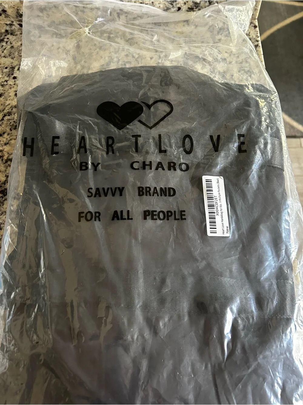 Heart love sleek black